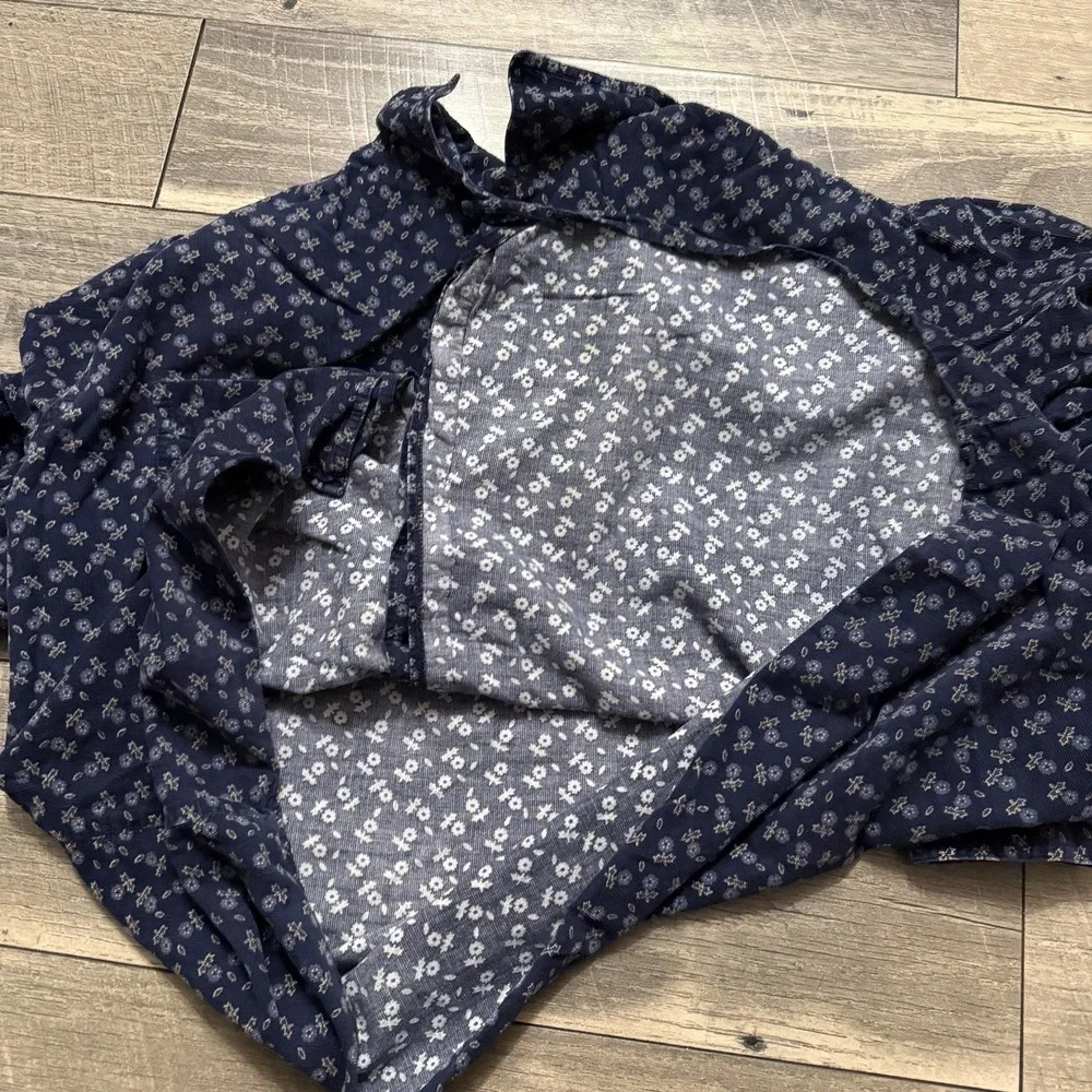 VTG 90s Cambridge Spirit Mens XL Cottage Floral Button Up Corduroy Flannel Shirt
